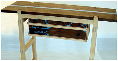 Stunning Table designed and built to order by artisan craftsman Michael O'Meara